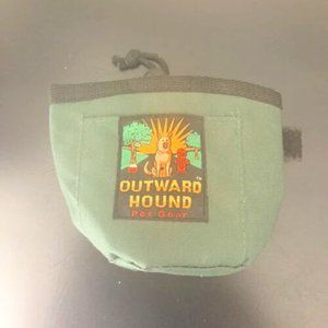 Outward Hound Treat & Ball Pouch Drawstring Cinch Bag Double Compartment Sack